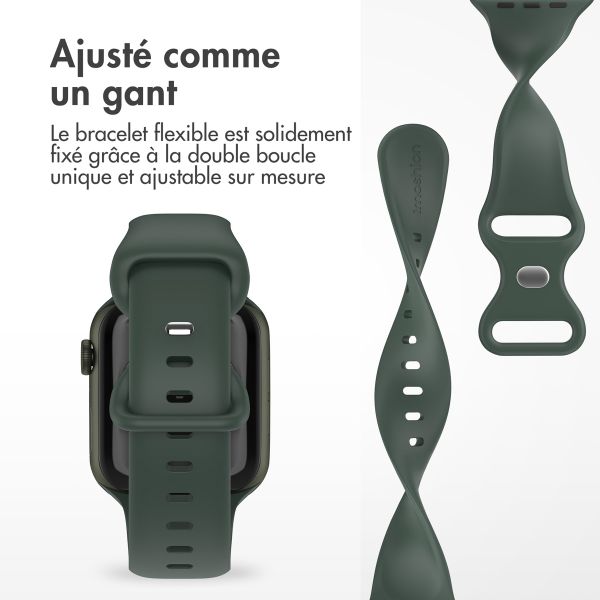imoshion Bracelet en silicone⁺ Apple Watch Series 1 t/m 11 / SE / Ultra (44/45/46/49 mm) - Taille M/L - Olive