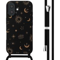 imoshion Coque design en silicone avec cordon iPhone 16 - Sky Black