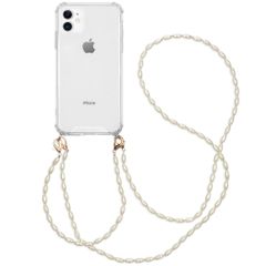 imoshion Coque avec dragonne + bracelet - Perles Apple iPhone 11 - Transparent