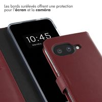 Selencia Étui portefeuille en cuir véritable Google Pixel 9A - Burgundy