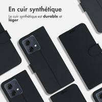 Accezz Étui de téléphone portefeuille Wallet Motorola Moto G84 - Noir