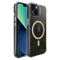 imoshion Coque arrière transparente Pailletée avec MagSafe Apple iPhone 13 - Doré