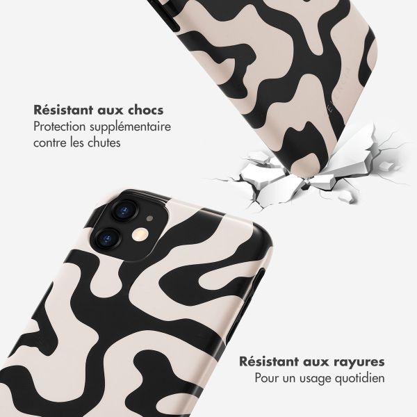 Selencia Coque arrière Vivid Apple iPhone 11 - Art Wave Black