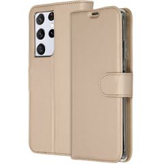 Accezz Étui de télephone Wallet Samsung Galaxy S21 Ultra - Doré