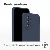 Accezz Coque Liquid Silicone Samsung Galaxy A37 (5G) - Bleu foncé