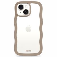 Holdit Coque Wavy iPhone 14/15 Plus - Mocha Brown / Transparent