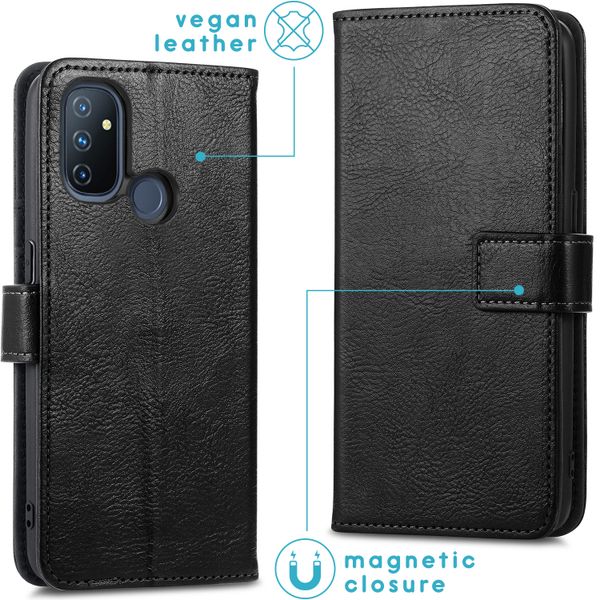 imoshion Étui de télephone portefeuille de luxe OnePlus Nord N100 - Noir