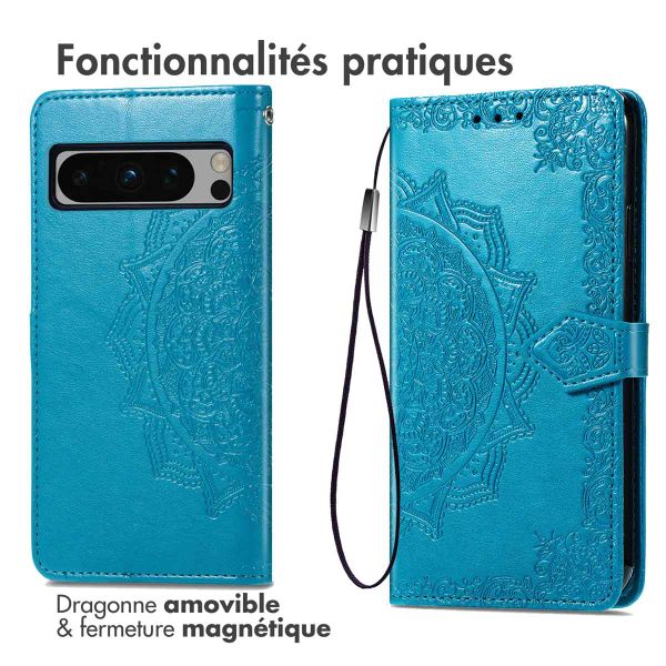 imoshion Etui de télephone Mandala Google Pixel 8 Pro - Turquoise