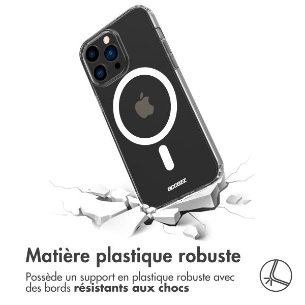 Accezz Coque Clear avec MagSafe iPhone 14 Pro Max - Transparent