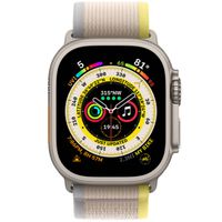 Apple Bracelet Trail Loop Apple Watch Series 1 t/m 11 / SE / Ultra (44/45/46/49 mm) - Taille S/M - Jaune / Beige