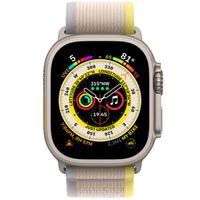 Apple Bracelet Trail Loop Apple Watch Series 1-9 / SE / Ultra (2) - 42/44/45/49 mm - Taille S/M - Jaune / Beige