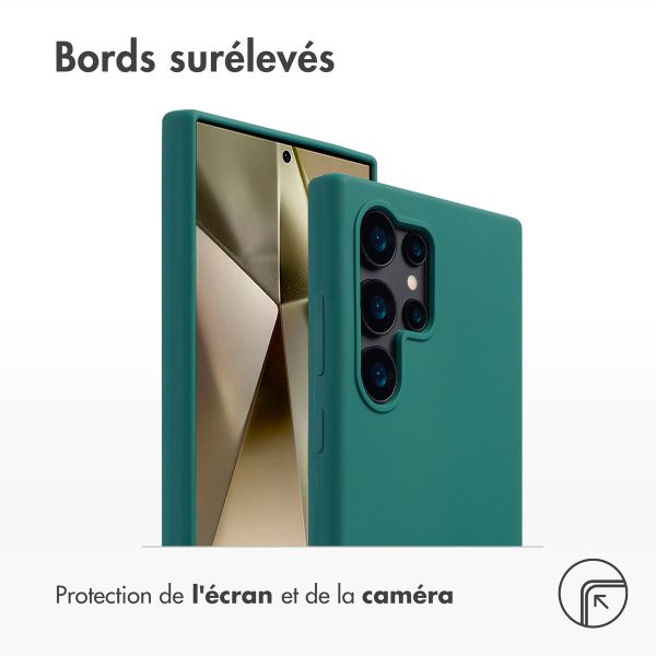 Accezz Coque Liquid Silicone Samsung Galaxy S24 Ultra - Forest Green