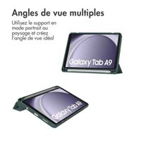 imoshion Coque tablette rigide Trifold iPad Samsung Galaxy Tab A9 8.7 pouces - Vert