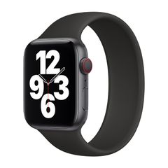 Apple Bracelet Boucle unique en Silicone Apple Watch Series 1 - 9 / SE (38/40/41 mm) | Series 10 / 11 (42 mm) - Taille 7 - Noir