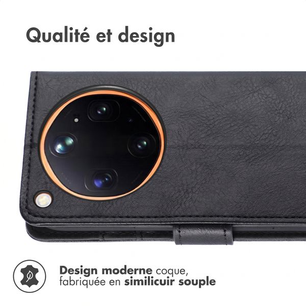 imoshion Étui de télephone portefeuille de luxe Oppo Find X9 Ultra - Noir