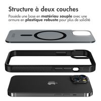 Accezz Coque Givrée Robuste avec MagSafe iPhone 14 - Noir