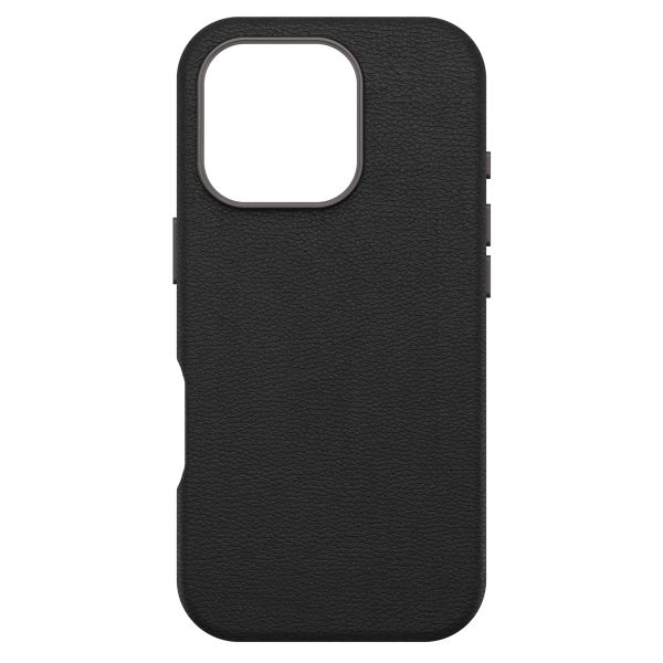 OtterBox Coque en cuir de cactus Symmetry MagSafe Apple iPhone 16 Pro - Noir Ash