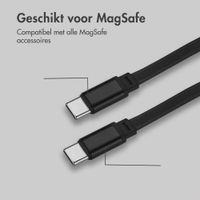 Accezz Chargeur voiture avec câbles rétractables – USB-C / USB-C – 60W – Noir