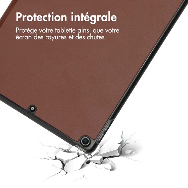 imoshion Coque tablette Trifold iPad 9 (2021) 10.2 pouces / iPad 8 (2020) 10.2 pouces / iPad 7 (2019) 10.2 pouces - Brun