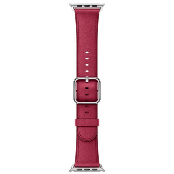 Apple Leather Band Classic Buckle Apple Watch Series 1-10 / SE / Ultra (2) - 42/44/45/46/49 mm - Berry