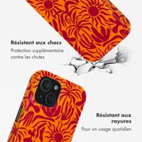 Selencia Coque arrière Vivid avec MagSafe Apple iPhone 15 - Tropical Vibes Apricot