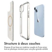 imoshion Coque arrière transparente Pailletée avec MagSafe Apple iPhone 14 - Doré