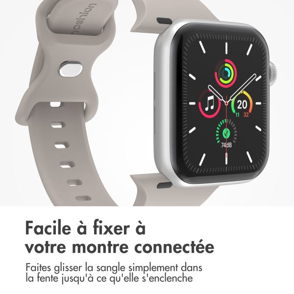 imoshion Bracelet en silicone⁺ Apple Watch Series 1 á 9 / SE (38/40/41 mm) | Series 10 (42 mm) - Stone - Taille S/M