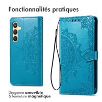 imoshion Etui de téléphone portefeuille Mandala Samsung Galaxy S24 Plus - Turquoise