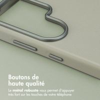 Accezz Coque arrière en cuir avec MagSafe Samsung Galaxy S26 Ultra - Light Grey