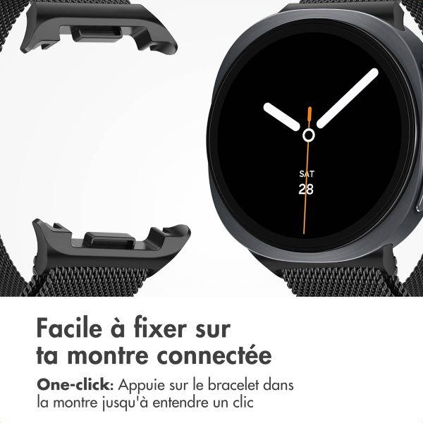 imoshion Bracelet magnétique milanais Samsung Galaxy Watch 8 (40/44mm) / Classic (46mm) - Noir