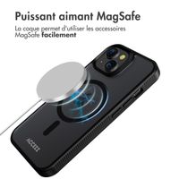 Accezz Coque Givrée Robuste avec MagSafe iPhone 15 - Noir