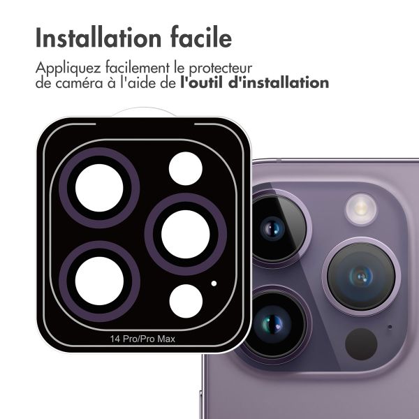 imoshion ﻿Lot de 2 protections d'objectif de caméra Apple iPhone 14 Pro / 14 Pro Max - Violet