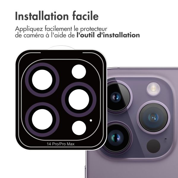 imoshion ﻿Lot de 2 protections d'objectif de caméra iPhone 14 Pro / 14 Pro Max - Violet