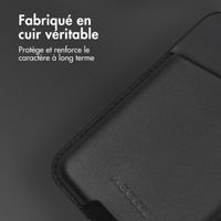 Accezz Porte-cartes en cuir - Compatible avec MagSafe et Qi2 - Onyx Black