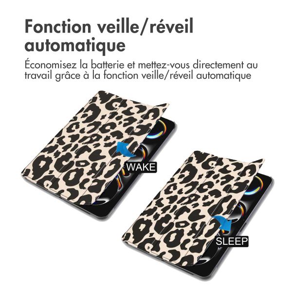 imoshion Coque tablette Design Trifold Apple iPad Pro 13 (2024) M4 - Leopard