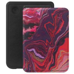 Selencia Étui de liseuse portefeuille Vivid Kobo Clara Colour / Clara BW - Marble Purple