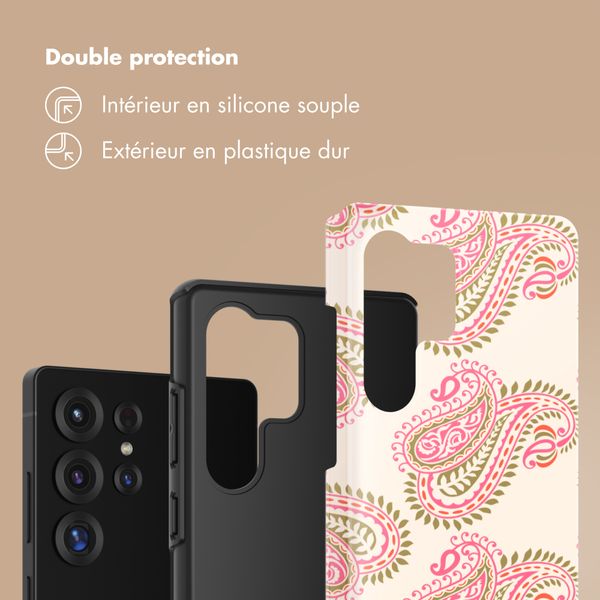 Selencia Coque arrière Vivid Samsung Galaxy S25 Ultra - Paisley Blush