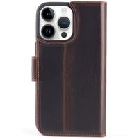 Wachikopa Étui de téléphone portefeuille Magic 2-in-1 iPhone 14 Pro - Dark Brown