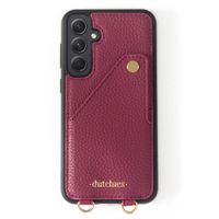 Dutchies Coque avec porte-cartes Samsung Galaxy A54 - Cordon de téléphone non inclus - Ruby