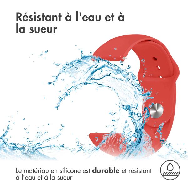 imoshion Bracelet sport en silicone  - Connexion universelle 20 mm - Rouge