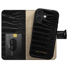 iDeal of Sweden Magnet Wallet+ Étui portefeuille Apple iPhone 17 - Black Croco