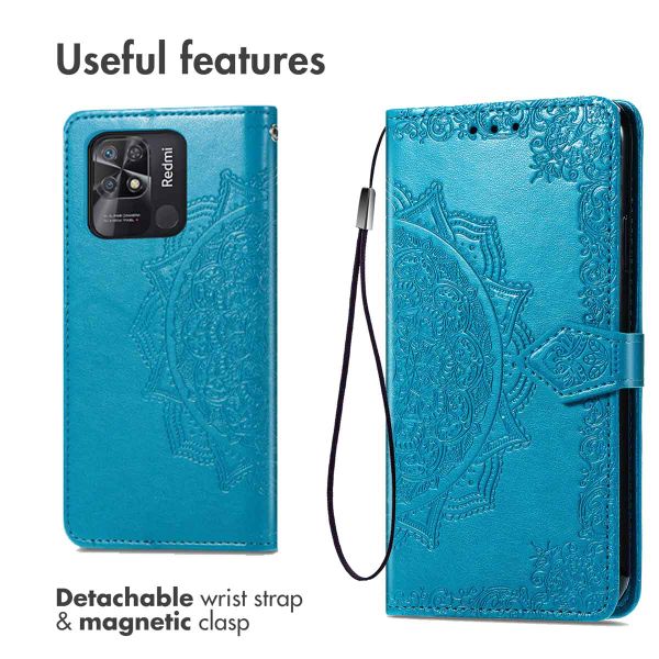 imoshion Etui de télephone Mandala Xiaomi Redmi 10C - Turquoise