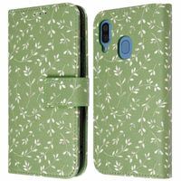 imoshion Étui de téléphone portefeuille Design Samsung Galaxy A40 - Green Flowers