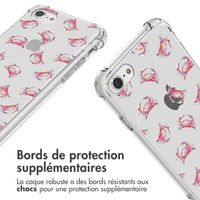imoshion Coque Design avec cordon Apple iPhone SE (2022 / 2020) / 8 / 7 - Crab Watercolor