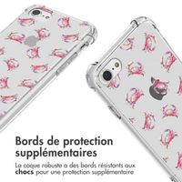 imoshion Coque Design avec cordon iPhone SE (2022 / 2020) / 8 / 7 - Crab Watercolor