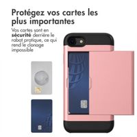 imoshion Coque arrière avec porte-cartes Apple iPhone SE (2022 / 2020) / 8 / 7 - Rose Doré