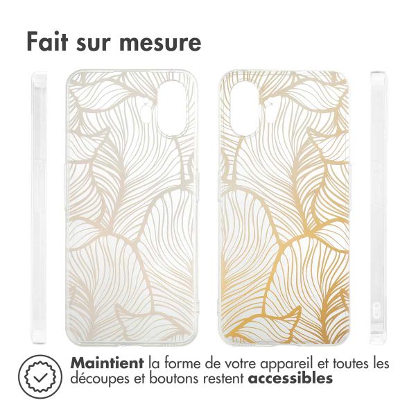 imoshion Coque Design Nothing Phone (2) - Golden Leaves Transparent