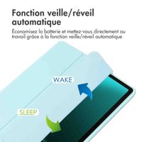 imoshion Coque tablette rigide Trifold Samsung Tab S10 Plus / Tab S9 FE Plus / Tab S9 Plus 12.4 pouces - Bleu clair