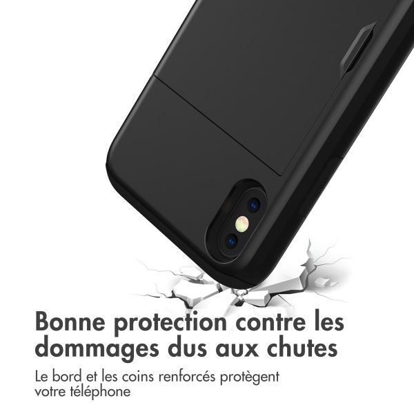 imoshion Coque arrière avec porte-cartes iPhone Xs / X - Noir