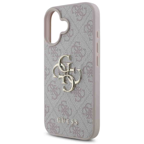 Guess Coque 4G Metal Logo Backcover Apple iPhone 16 - Rose